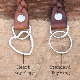 heart key ring and standard key ring