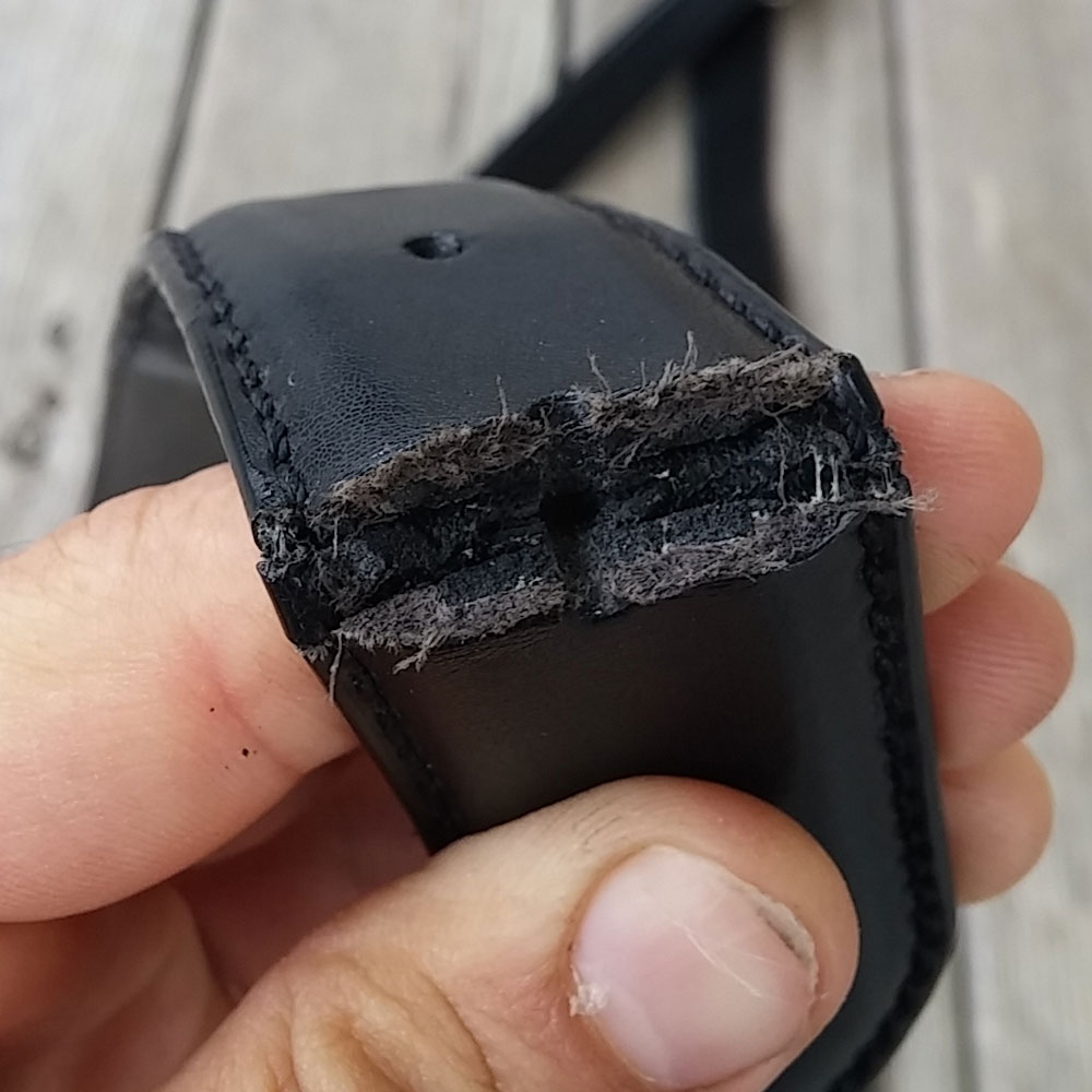 Genuine leather belt cracked
